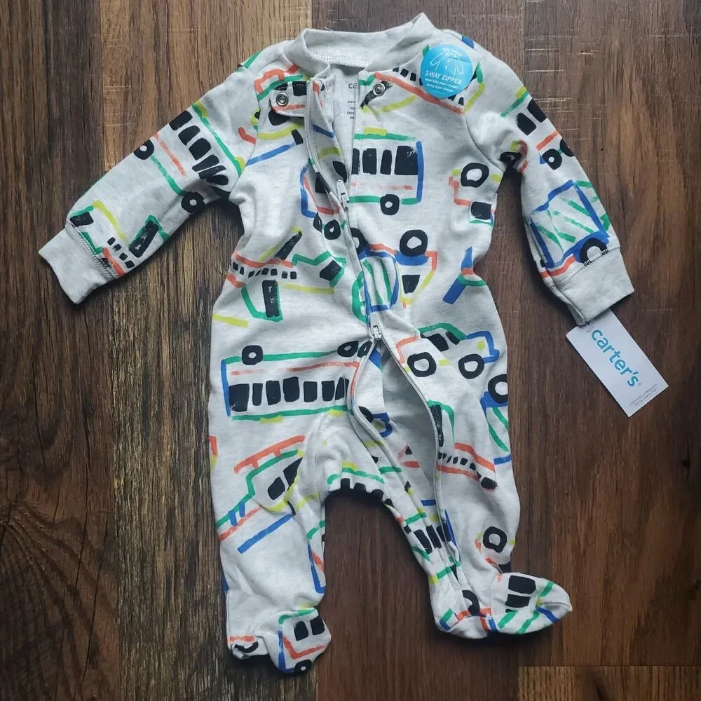 Carter's Zippered Transportation Vehicle Sleeper, 3 months NWT